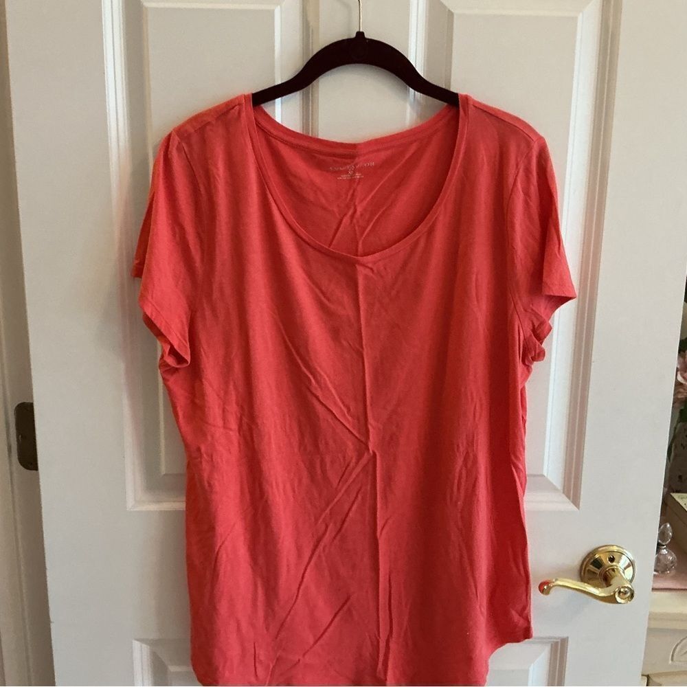 EUC Ann Taylor Brand Women's Coral Tee XL